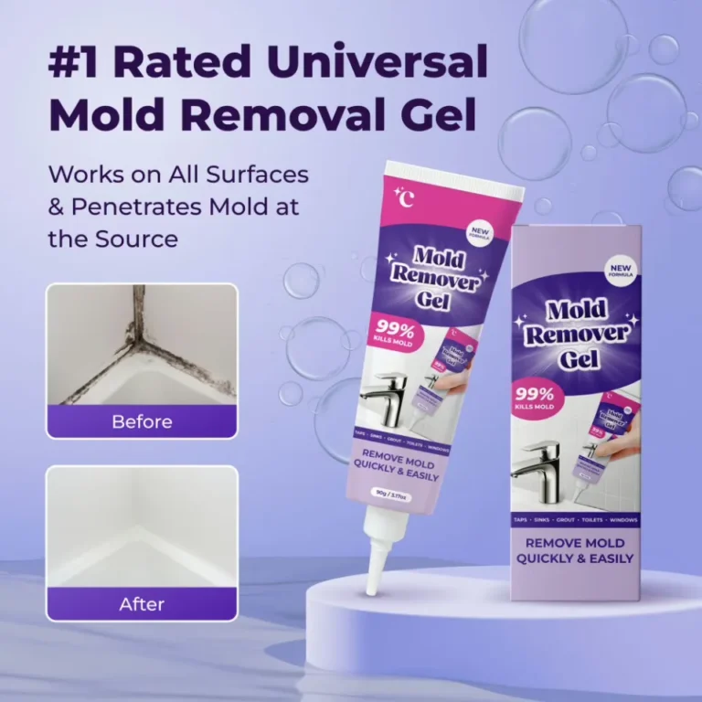 Gel cleaning shower wall mold
