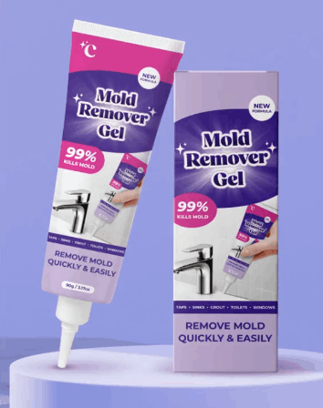 NuroClean mold remover gel on tiles